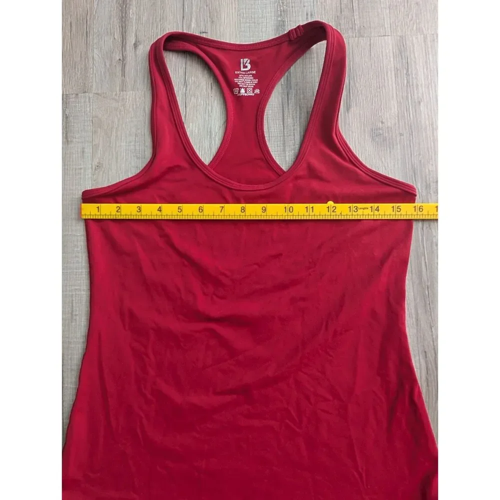 BuffBunny Red Racerback Tank Top Fitted Active, XL (C9)